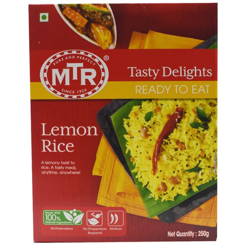 MTR Ready To Eat - Lemon Rice, 250 g Carton