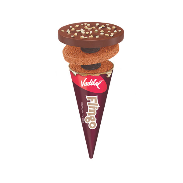 CHOCOLATE DISC FLINGO ICE CREAM CONE [110ML]