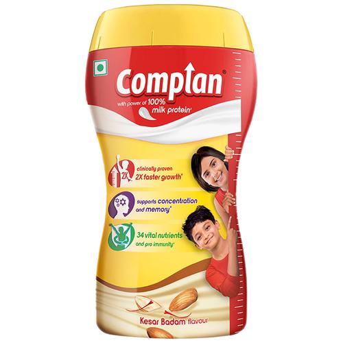 Complan Nutrition & Health Drink - 2X Faster Growth, 34 Vital Nutrients, Kesar Badam, 500 g