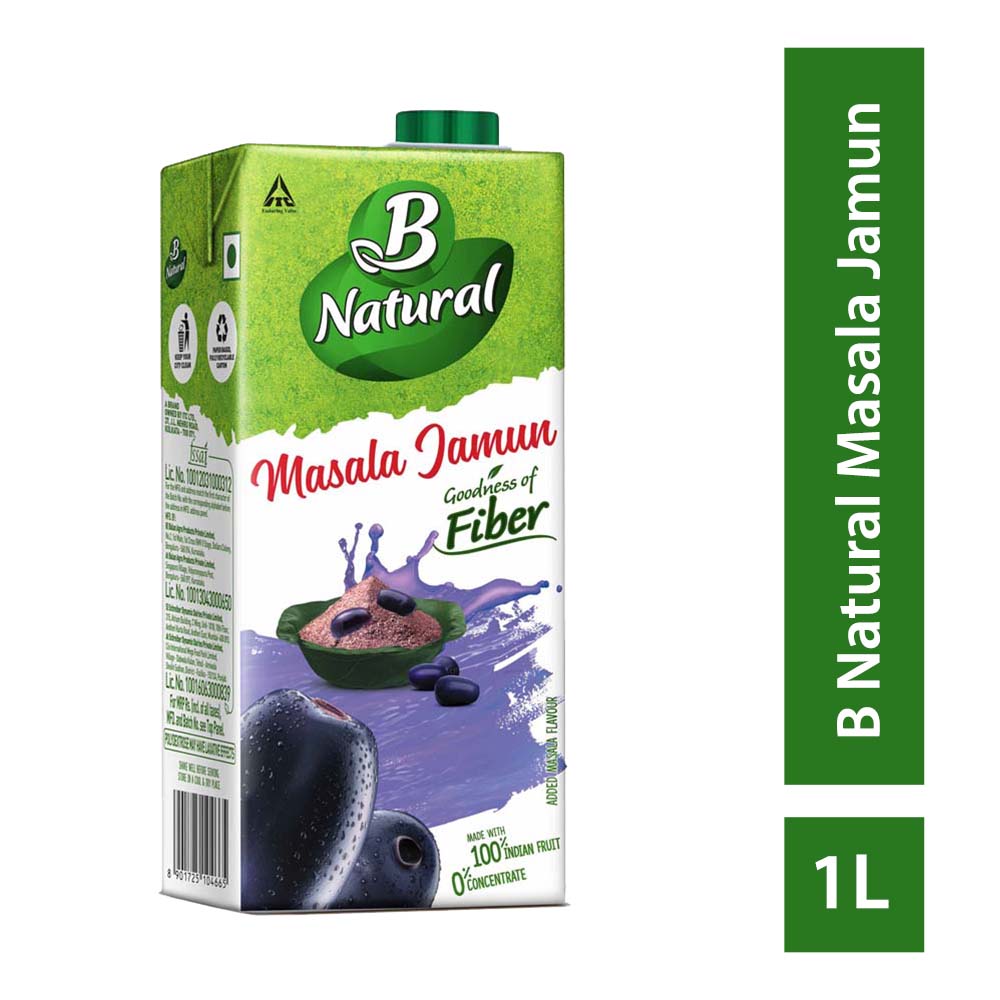 B Natural Masala Jamun Juice, Goodness of fiber, Made from choicest Masala Jamun, 1 litre