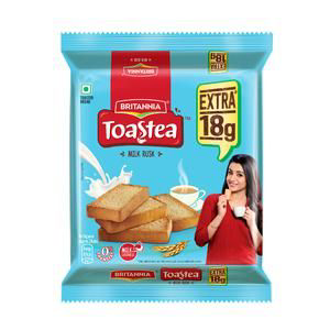 Britannia Toastea Milk Rusk Toast - Crispy Baked, Premium Quality Teatime Snack, 200 g