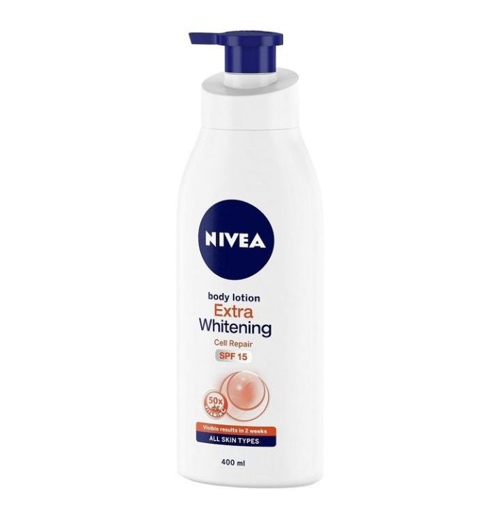 Nivea Body Lotion, Extra Whitening Cell Repair SPF 15, For All Skin Types (400 ml)