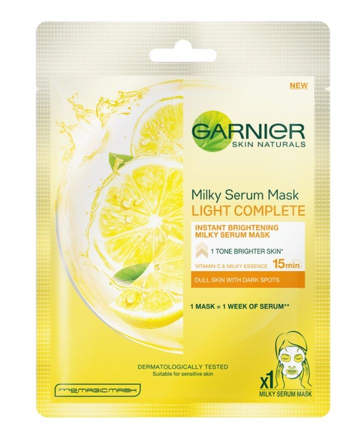 Garnier Light Complete Milky Serum Sheet Mask, 30g