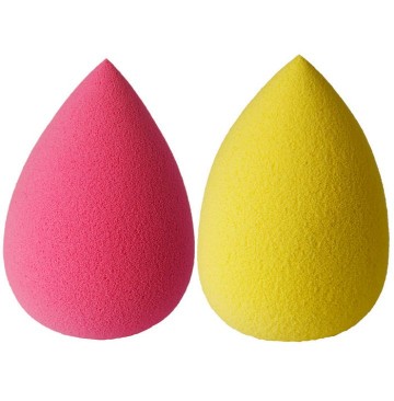 Gorgio Professional Beauty Blender Puff Sponge Egg Shape - 2 Pcs (Pink & Yellow)