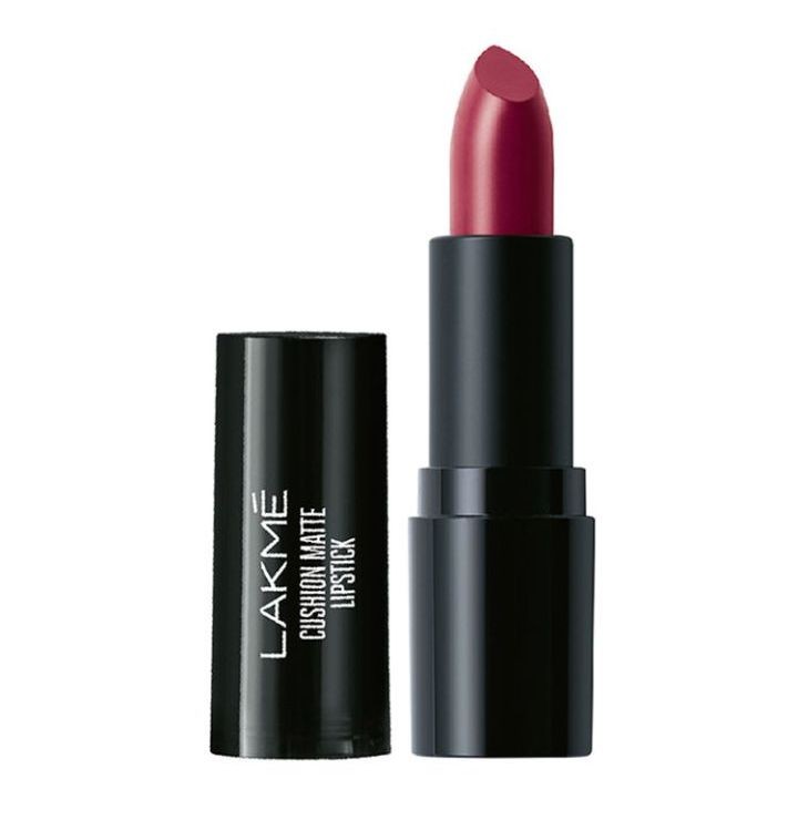 Lakme Cushion Matte Lipstick, Plum Obsession (4.5 g)