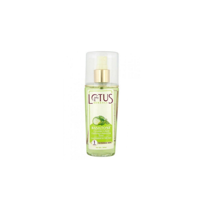 Lotus Herbals Basil Tone Cucumber & Basil Clarifying & Balancing Toner (100 ml)
