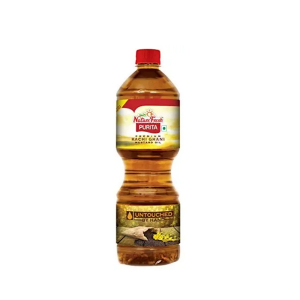 Nature Fresh Kachi Ghani Mustard Bottle, 1L
