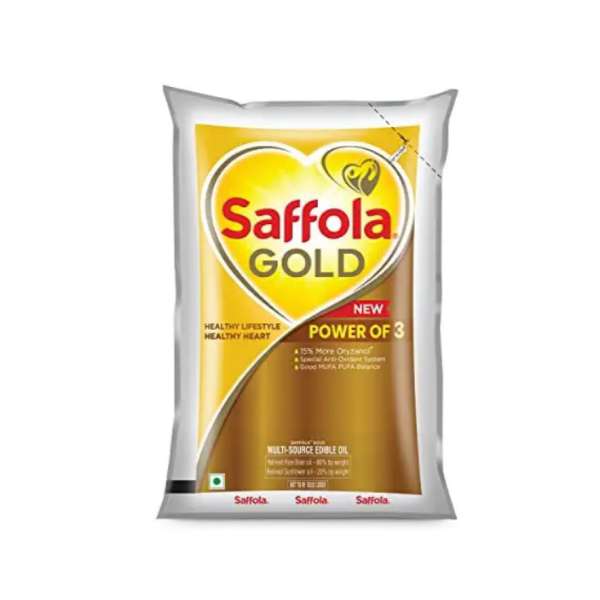 Saffola Gold Edible Oil, Sachet, 1L