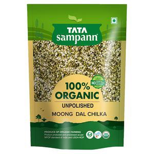 Tata Sampann Organic Moong Chilka, 500 g