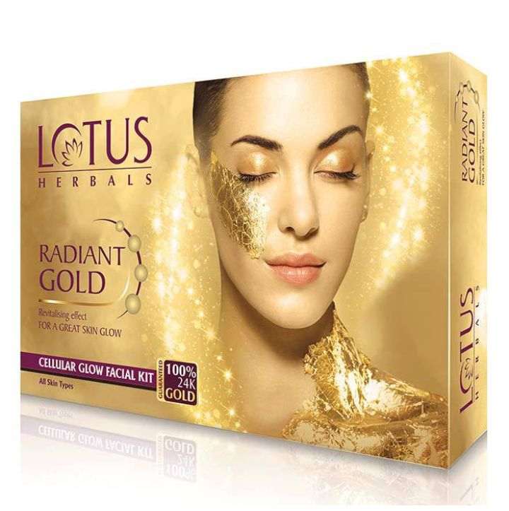 Lotus Herbals Radiant Gold Cellular Glow 1 Facial Kit