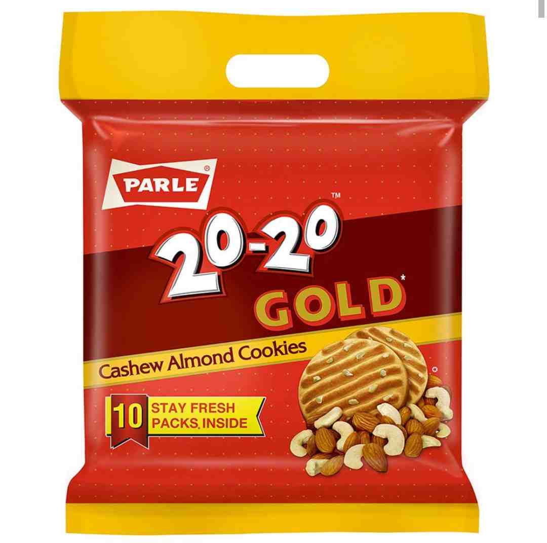 Parle 20-20 Gold Cashew Almond Cookies 600 g