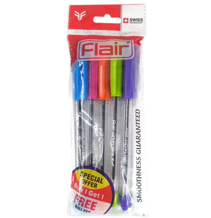 Flair Hotline Ball Pen (Buy 1 Get 1) (Pack of 5)