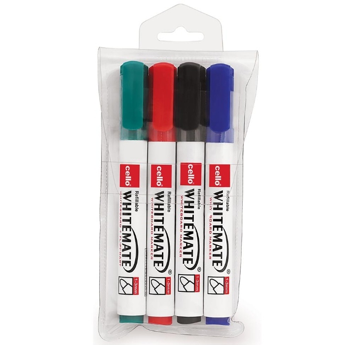 Cello Whitemate Whiteboard Marker (Pack of 4)