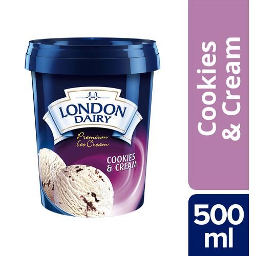 London Dairy Cookies & Cream Ice Cream 500 Ml