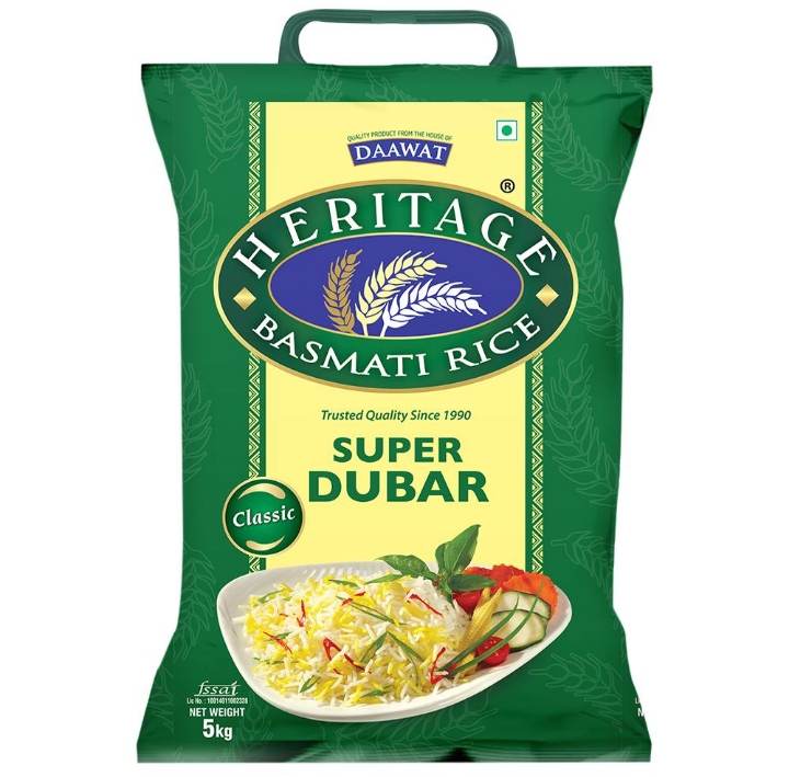 Daawat Heritage Super Dubar Basmati Rice 5kg