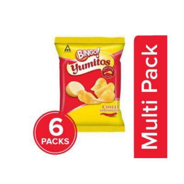 Bingo Yumitos Potato Chips - Original Style, 6x22 g (Multipack)