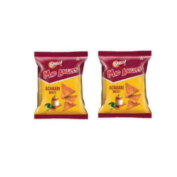 Bingo Mad Angles Chips - Achaari Masti 130 g (pack of 2)