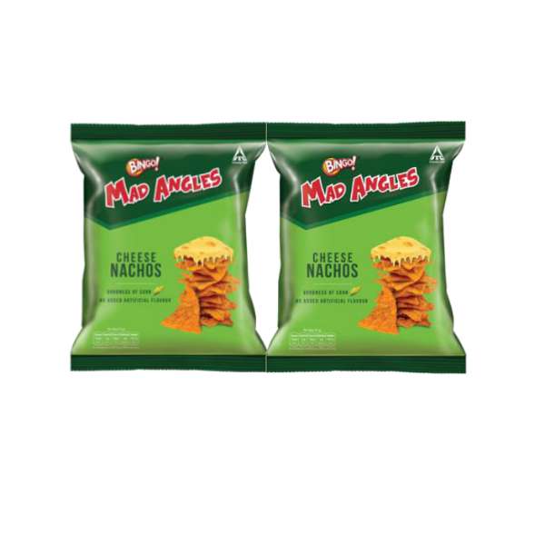 Bingo Mad Angles Cheese Nachos Chips 60 g (pack of 2)
